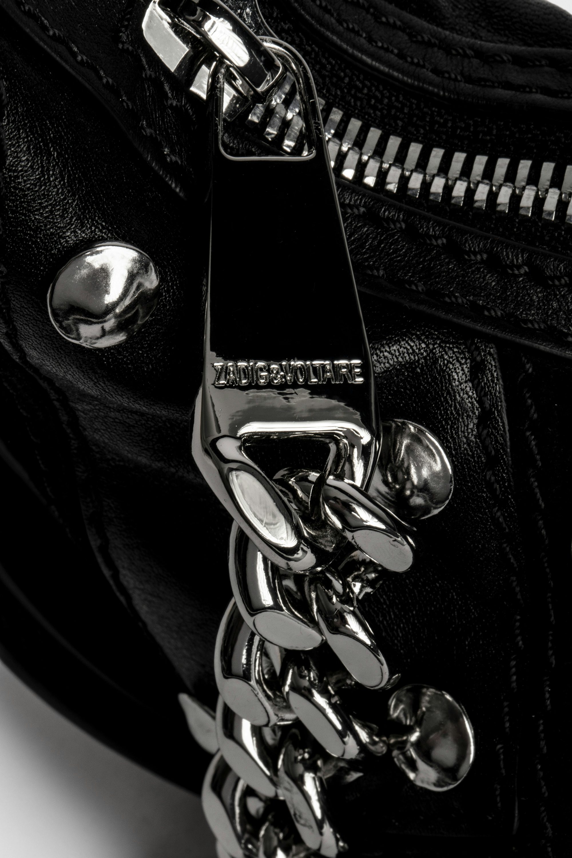 Bolso Le Cecilia XS Patchwork Studs - Bolso Le Cecilia XS de patchwork de piel negra con tachuelas